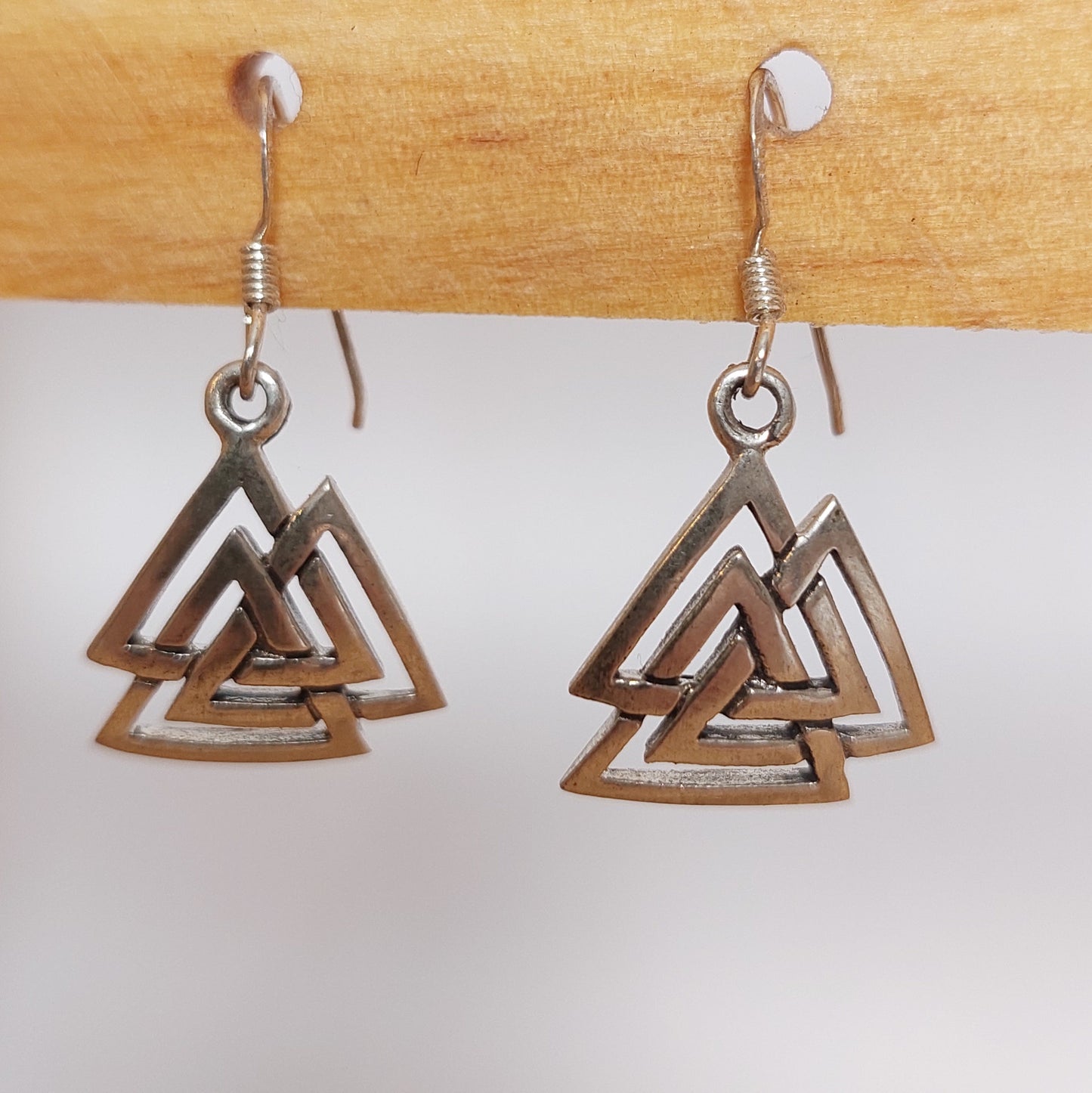Valknut Ohrhänger aus Sterlingsilber