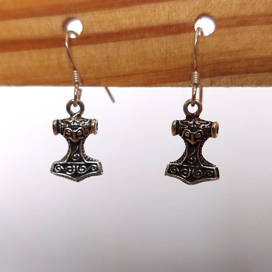 Thorshammer Ohrhänger aus Sterlingsilber