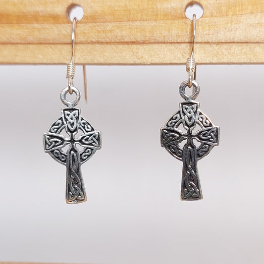 Keltenkreuz Ohrhänger aus Sterlingsilber