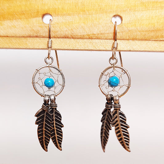 Traumfänger Ohrhänger aus Sterlingsilber