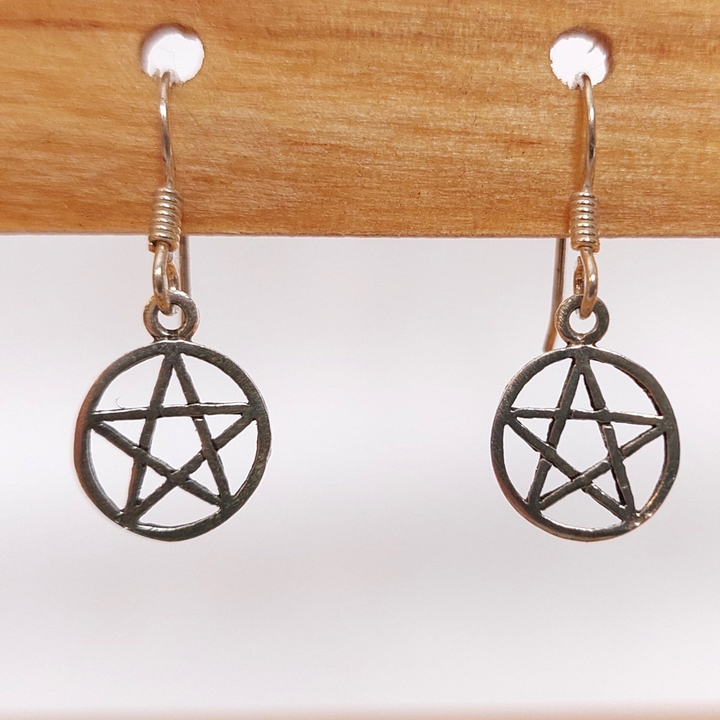 Pentagramm Ohrhänger aus Sterlingsilber