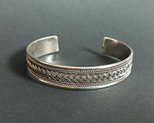 Armreif Flechtmuster aus Sterlingsilber