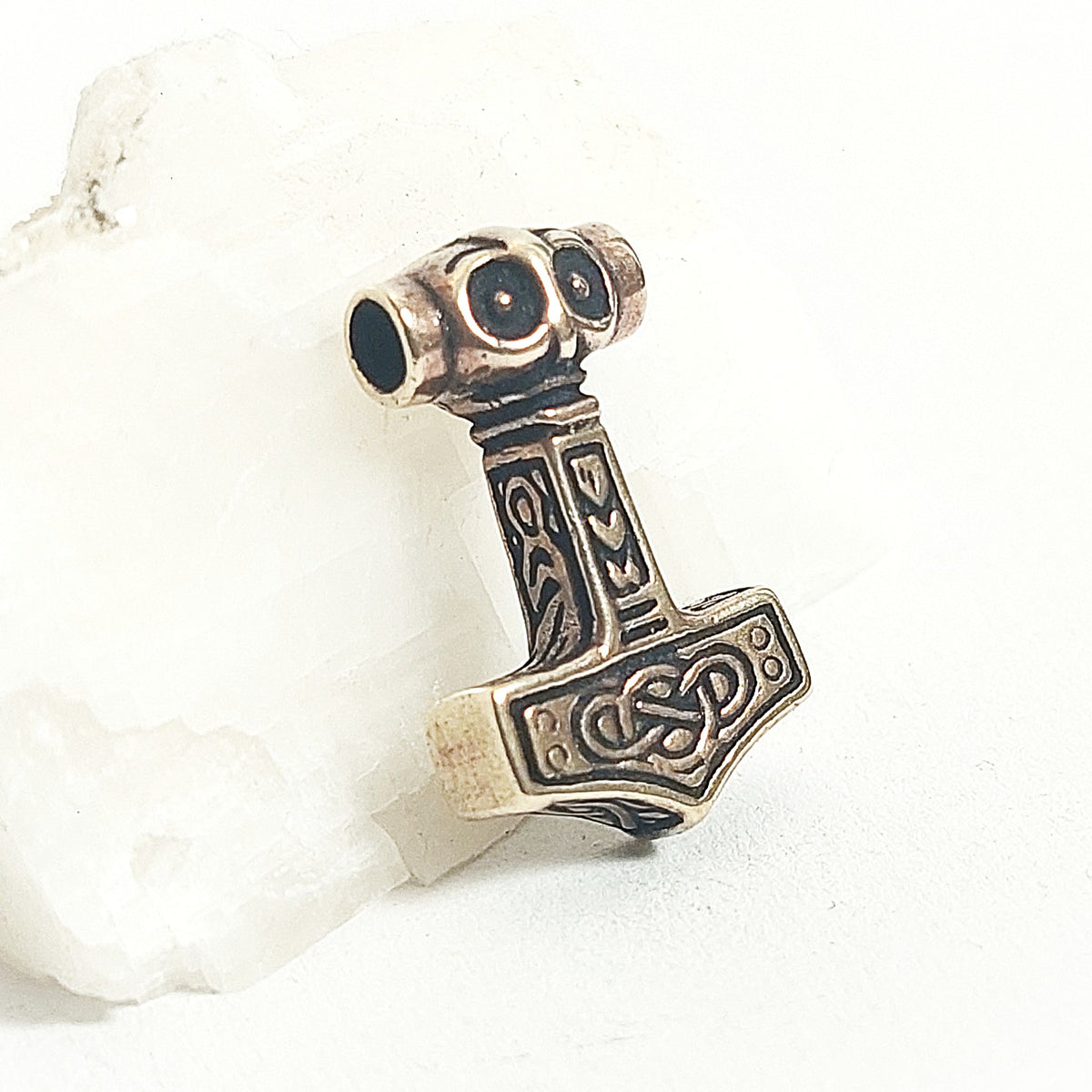 Thorshammer von Ödeshög - Kleines Wikingeramulett aus Silber oder Bronze