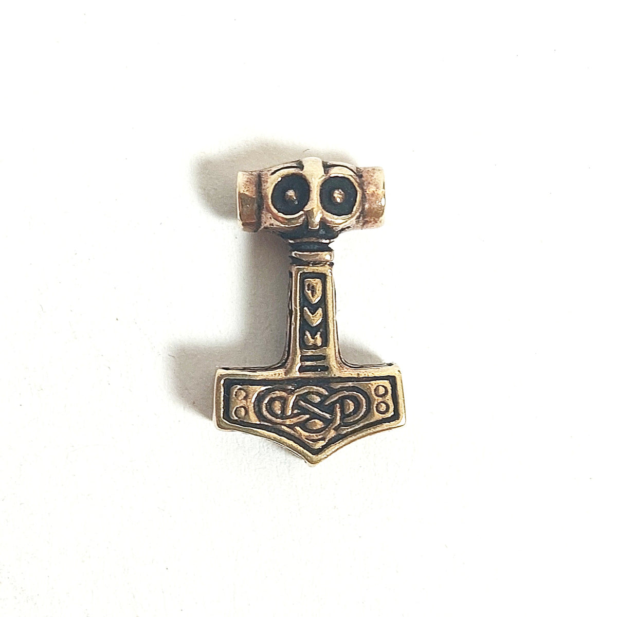 Thorshammer von Ödeshög - Kleines Wikingeramulett aus Silber oder Bronze