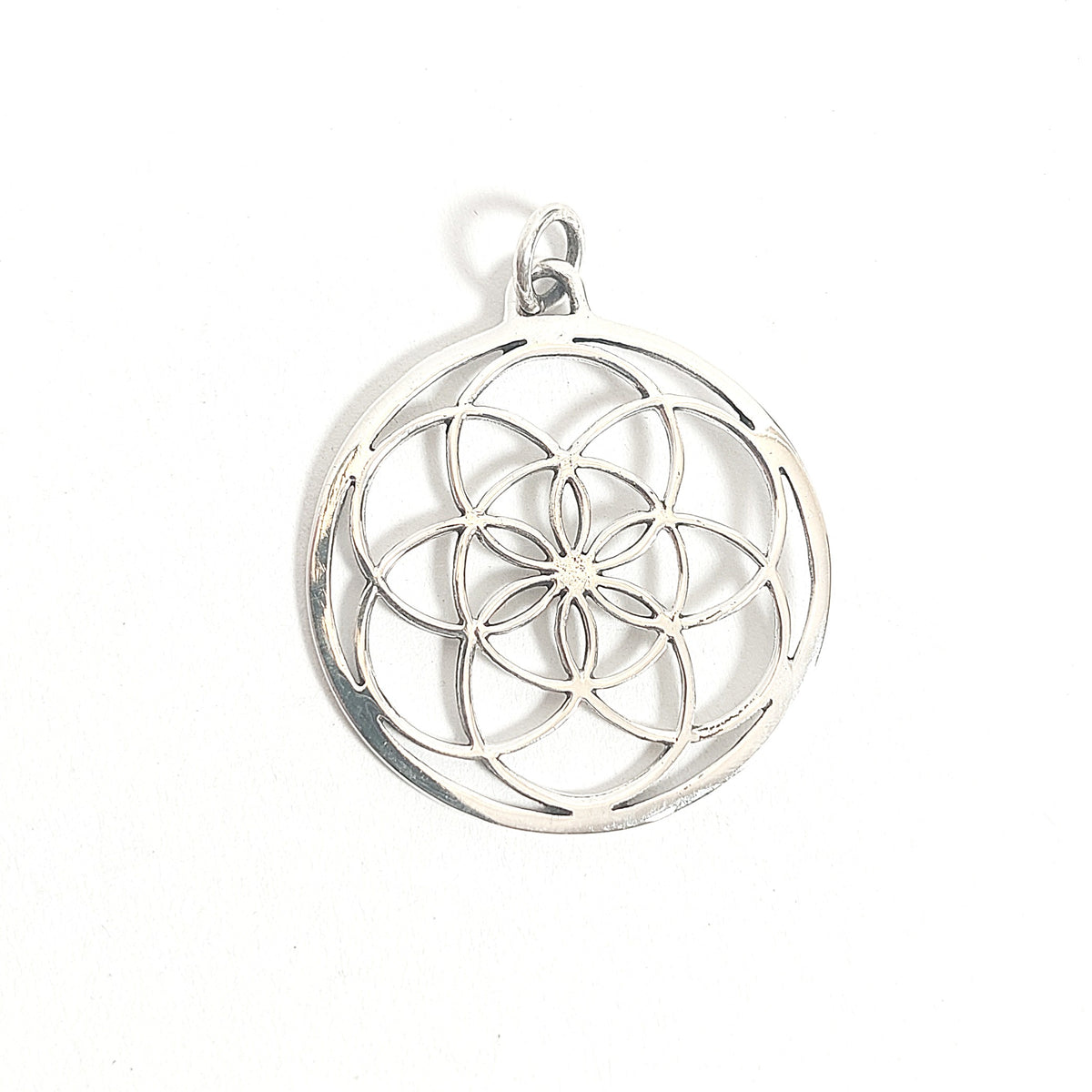 Filigrane Blume des Lebens aus Sterlingsilber oder Bronze