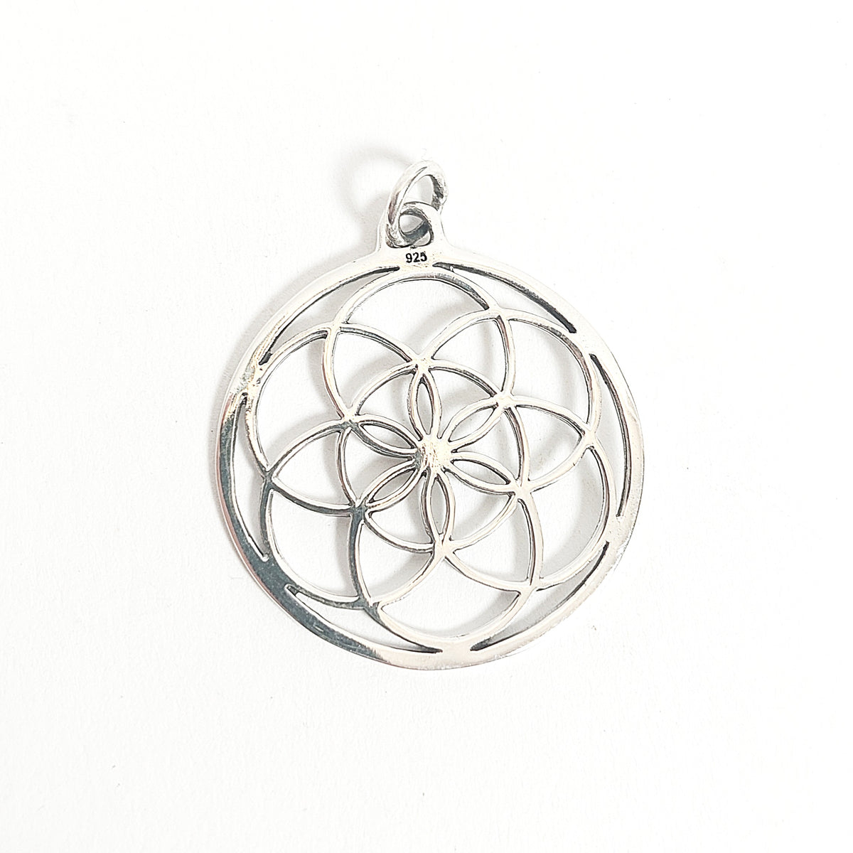 Filigrane Blume des Lebens aus Sterlingsilber oder Bronze