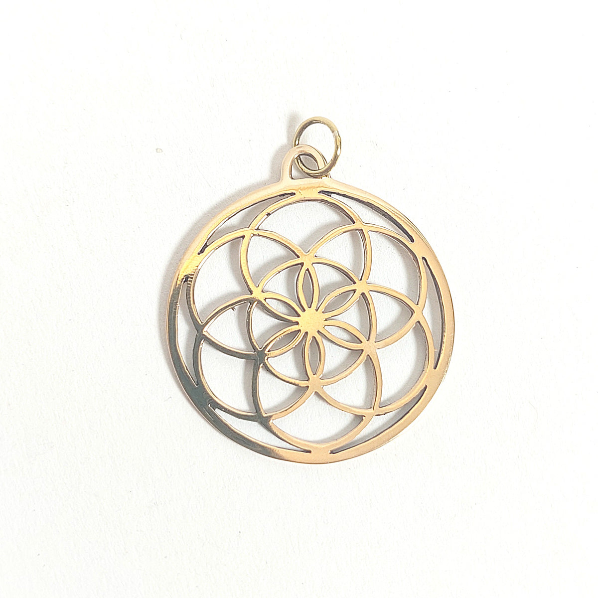 Filigrane Blume des Lebens aus Sterlingsilber oder Bronze