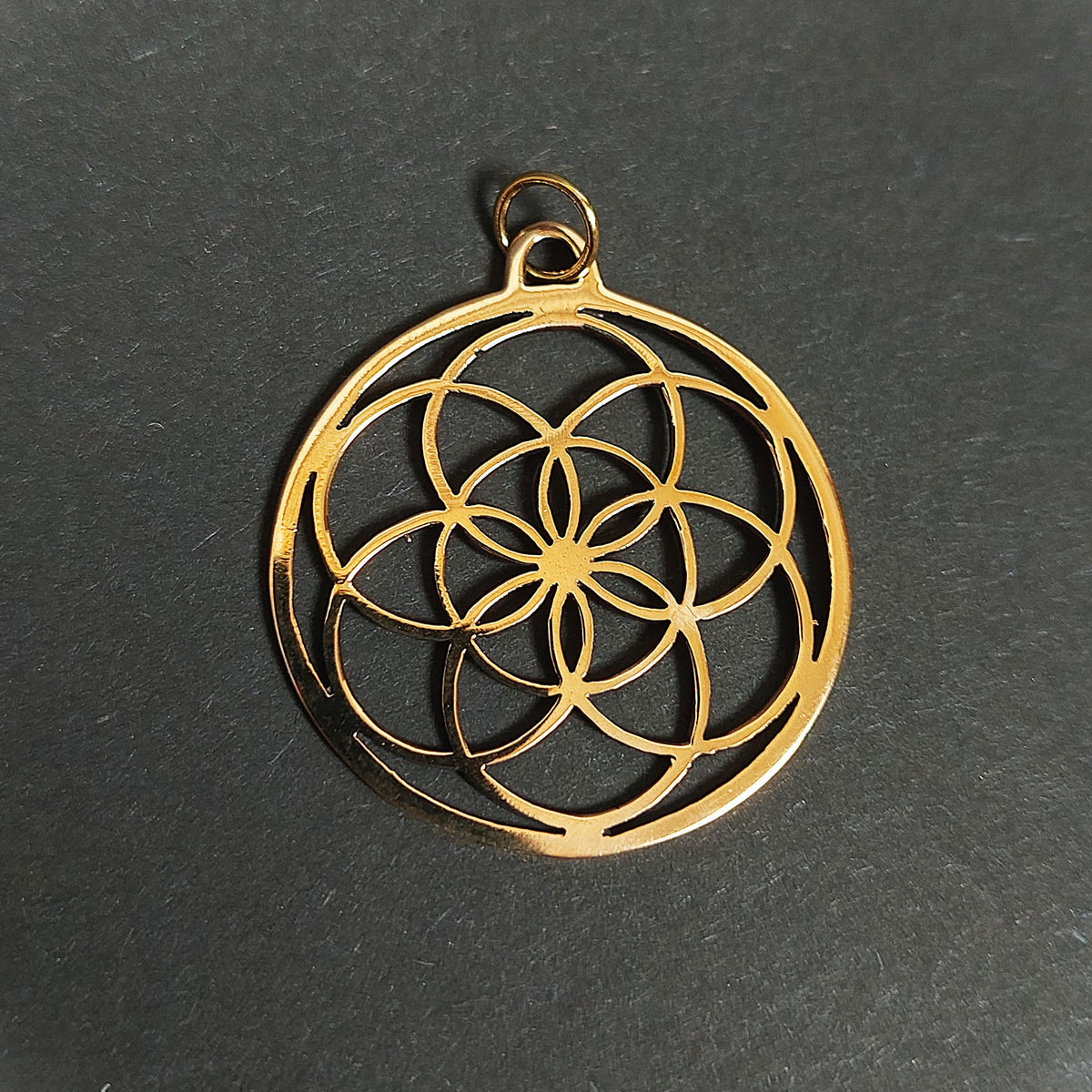 Filigrane Blume des Lebens aus Sterlingsilber oder Bronze