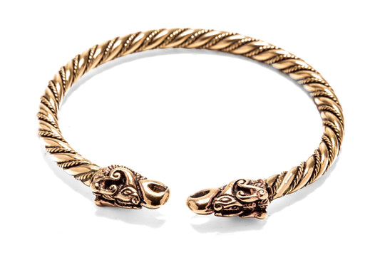 Hugin und Munin - Rabenarmreif aus Bronze